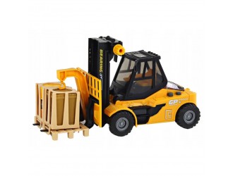 Желтый погрузчик с трением, звуками и огнями, JSTOYS, ZJA345710