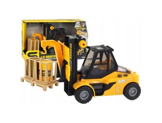 Желтый погрузчик с трением, звуками и огнями, JSTOYS, ZJA345710