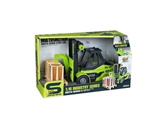 Зеленый погрузчик с фрикционным приводом, со звуками и светом, JSTOYS, ZJA345711
