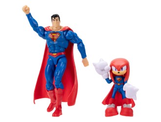 Коллекционная фигурка Sonic the Hedgehog x DC Comics Superman & Knuckles, 15 см + 7 см, Jakks Pacific