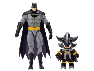 Коллекционная фигурка Sonic the Hedgehog x DC Comics Batman & Shadow, 15 см + 7 см, Jakks Pacific