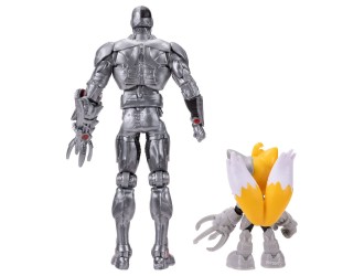 Коллекционная фигурка Sonic the Hedgehog x DC Comics Cyborg & Tails, 15 см + 7 см, Jakks Pacific