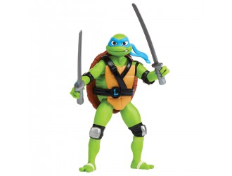 Figurina Leo cu functie mecanica seria Shell Spin 11,5cm Testoasele Ninja TMNT