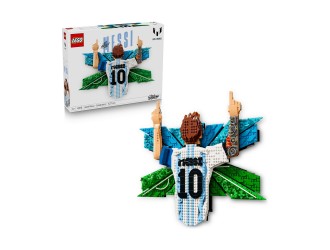 Set Constructie LEGO Art Football Lionel Messi - Celebration 43018, Tablou Decorativ pentru Adulti, Cadou pentru Fani Football