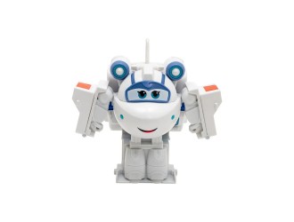 Jucarie Transformabila Super Wings Foodie, Casa de Marcat 2-in-1, Mini Robot Avion Astra