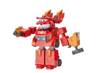 Set de Joaca Super Wings Robot Suit Jett, Robot Transformabil cu Mini Figurina si Accesorii