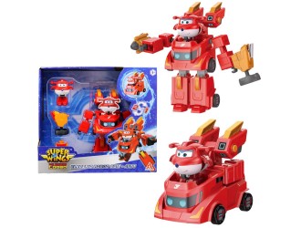 Set de Joaca Super Wings Robot Suit Jett, Robot Transformabil cu Mini Figurina si Accesorii