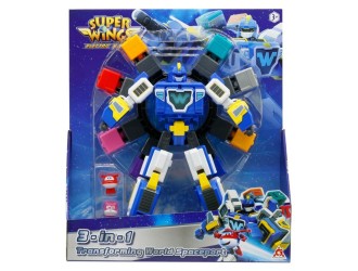 Set de Joaca Super Wings Spaceport 3 in 1, Statie Spatiala Transformabila cu 8 Mini Figurine
