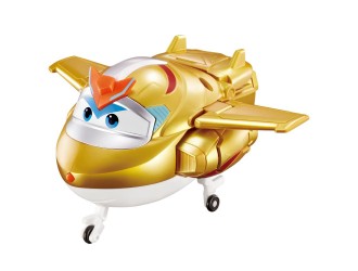 Figurina Transformabila Super Wings Golden Boy, Avion si Robot, 13 cm