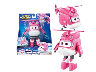 Figurina Transformabila Super Wings Dizzy, Avion si Robot, 13 cm