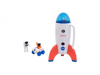 Set de Joaca Spatiala Playmind Astro Venture, Racheta Spatiala cu Astronaut si Vehicul, +3 ani