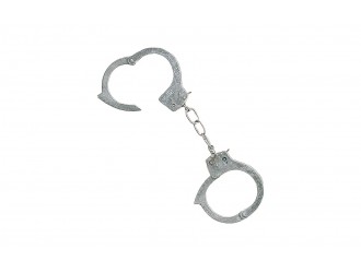 Catuse Metalice pentru Costum Politist Carnival Toys, Argintiu, Accesoriu Carnaval si Petreceri Tematice