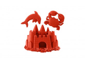 Nisip Kinetic Spin Master Kinetic Sand, Rosu Neon, 227 g, +3 ani