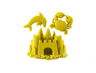 Nisip Kinetic Spin Master Kinetic Sand, Galben Neon, 227 g, +3 ani