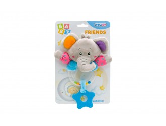 902207E Jucarie de plus cu zornaitoare Baby Friends Elefantel