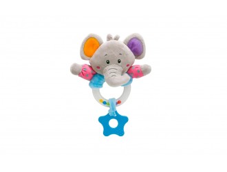 902207E Jucarie de plus cu zornaitoare Baby Friends Elefantel