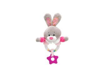 902207I Jucarie de plus cu zornaitoare Baby Friends Iepuras