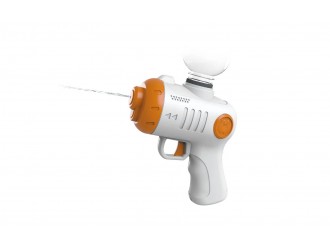 912527P Pistol electric cu apa pentru copii, reincarcabil USB, rezervor 200 ml, jet 5-8 m, 16 cm, Alb/Portocaliu