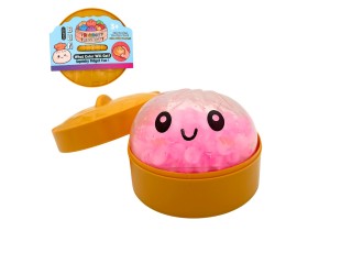  Jucarie Antistres Squishy Bun - Orbeez Crystal Edition! Roz, 8 cm, 120 gr