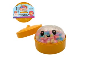 Jucarie Antistres Squishy Dumpling, cu Orbeez Multicolore, 8 cm, 120 gr