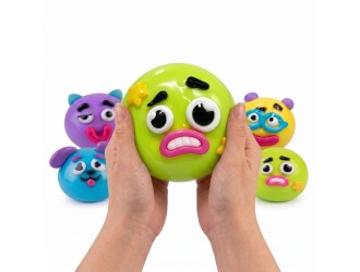 Jucarie antistres Smash Face squishy tip Smushers - Fata Speriata, Verde, 10 cm