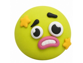 Jucarie antistres Smash Face squishy tip Smushers - Fata Speriata, Verde, 10 cm