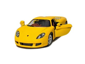 KT5081W-GALBEN Macheta auto metalica Kinsmart Porsche Carrera GT KT5081W, scara 1:36, cu usi care se deschid, Galben