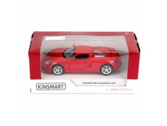 Металлическая модель автомобиля Kinsmart Porsche Carrera GT KT5081W, масштаб 1:36, с открывающимися дверями, красный
