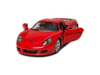 Металлическая модель автомобиля Kinsmart Porsche Carrera GT KT5081W, масштаб 1:36, с открывающимися дверями, красный