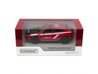 KT5447WPR-ROSU Macheta auto metalica Lamborghini Urus Rescue Kinsmart KT5447WPR, scara 1:38, cu usi care se deschid, Rosu