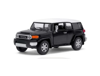 Macheta auto metalica Toyota FJ Cruiser Kinsmart KT5343W, scara 1:36, cu usi care se deschid, Negru