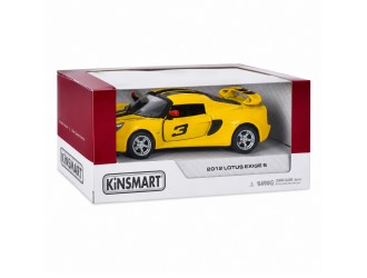 KT5361WF-GALBEN Macheta auto metalica Lotus Exige S Kinsmart KT5361WF, scara 1:32, cu usi care se deschid, Galben