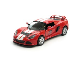  Macheta auto metalica Lotus Exige S Kinsmart KT5361WF, scara 1:32, cu usi care se deschid, Rosu