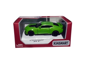 Macheta auto metalica Chevrolet Camaro ZL1 Kinsmart KT5399WF, scara 1:38, cu usi care se deschid, Verde