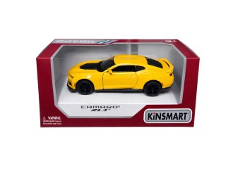 Macheta auto metalica Chevrolet Camaro ZL1 Kinsmart KT5399WF, scara 1:38, cu usi care se deschid, Galben