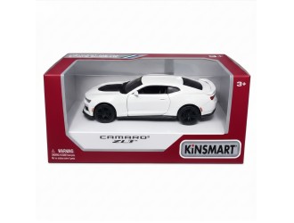 Macheta auto metalica Chevrolet Camaro ZL1 Kinsmart KT5399WF, scara 1:38, cu usi care se deschid, Alb