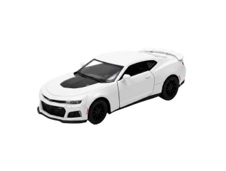 Macheta auto metalica Chevrolet Camaro ZL1 Kinsmart KT5399WF, scara 1:38, cu usi care se deschid, Alb