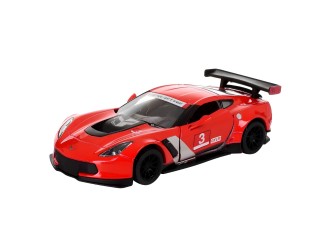 Macheta auto metalica Chevrolet Corvette C7.R 2016 Kinsmart KT5397W 1:36, cu usi care se deschid, Rosu