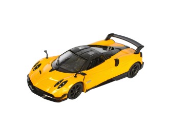 KT5400W-GALBEN Macheta auto metalica Pagani Huayra BC 2016 Kinsmart KT5400W 1:38, cu usi care se deschid, Galben
