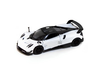 Macheta auto metalica Pagani Huayra BC 2016 Kinsmart KT5400W 1:38, cu usi care se deschid, Alb