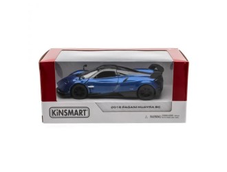 Macheta auto metalica Pagani Huayra BC 2016 Kinsmart KT5400W 1:38, cu usi care se deschid, Albastru Metalizat