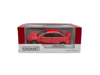 KT5329W-ROSU Macheta auto metalica 2008 Mitsubishi Lancer Evolution X Kinsmart KT5329W, scara 1:36, cu usi care se deschid, Rosu