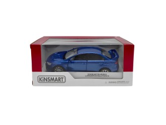 KT5329W-ALBASTRU Macheta auto metalica 2008 Mitsubishi Lancer Evolution X Kinsmart KT5329W, scara 1:36, cu usi care se deschid, Albastru