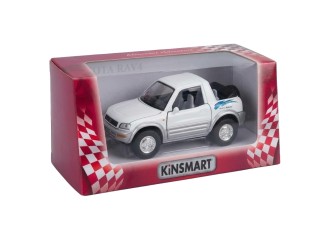KT5011W-ALB Macheta auto metalica Toyota RAV4 Cabrio Kinsmart KT5011W, scara 1:32, cu usi care se deschid, Alb