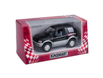 KT5011W-NEGRU Macheta auto metalica Toyota RAV4 Cabrio Kinsmart KT5011W, scara 1:32, cu usi care se deschid, Negru