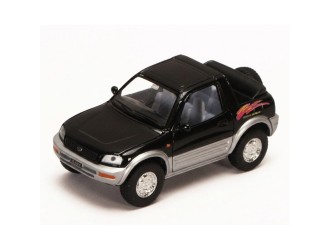 KT5011W-NEGRU Macheta auto metalica Toyota RAV4 Cabrio Kinsmart KT5011W, scara 1:32, cu usi care se deschid, Negru