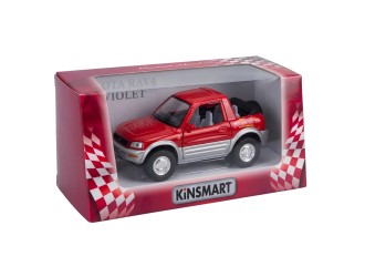 KT5011W-ROSU Macheta auto metalica Toyota RAV4 Cabrio Kinsmart KT5011W, scara 1:32, cu usi care se deschid, Rosu