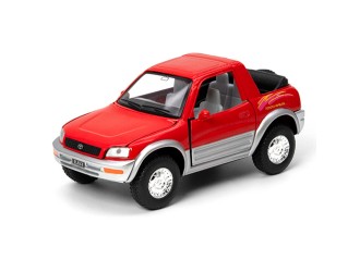 KT5011W-ROSU Macheta auto metalica Toyota RAV4 Cabrio Kinsmart KT5011W, scara 1:32, cu usi care se deschid, Rosu