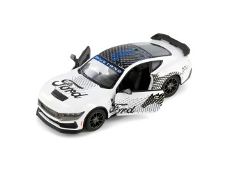 KT5455WF-ALB Macheta auto metalica Ford Mustang Dark Horse Kinsmart KT5455WF, scara 1:38, cu usi care se deschid, Alb