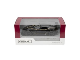 KT5407WF-NEGRU Macheta auto metalica Aston Martin Vulcan Kinsmart KT5407WF, scara 1:38, cu usi care se deschid, Negru